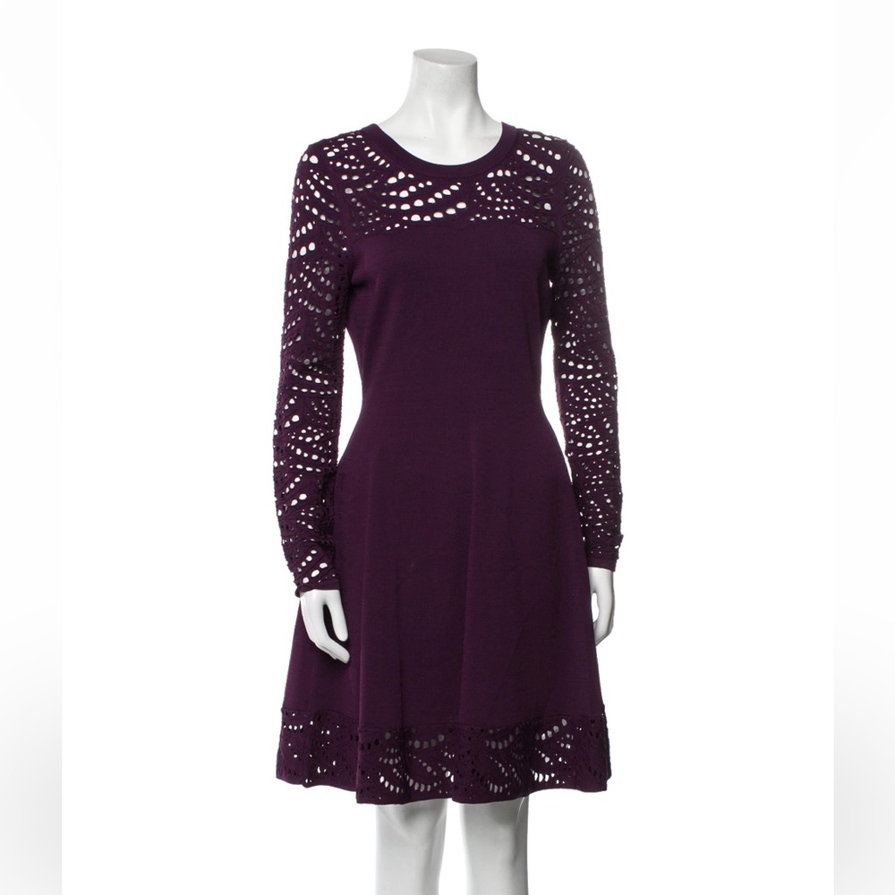Milly Purple Scoop Neck Dress